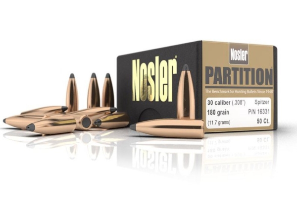 Nosler Partition .30 Cal 180gr Bullet Heads