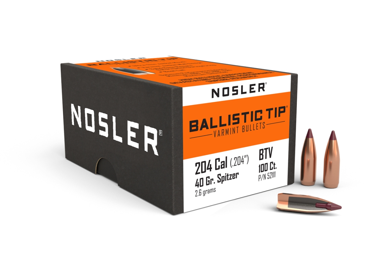 Nosler .20 Cal 40gr Ballistic Tip Varmint Bullet Heads 52111