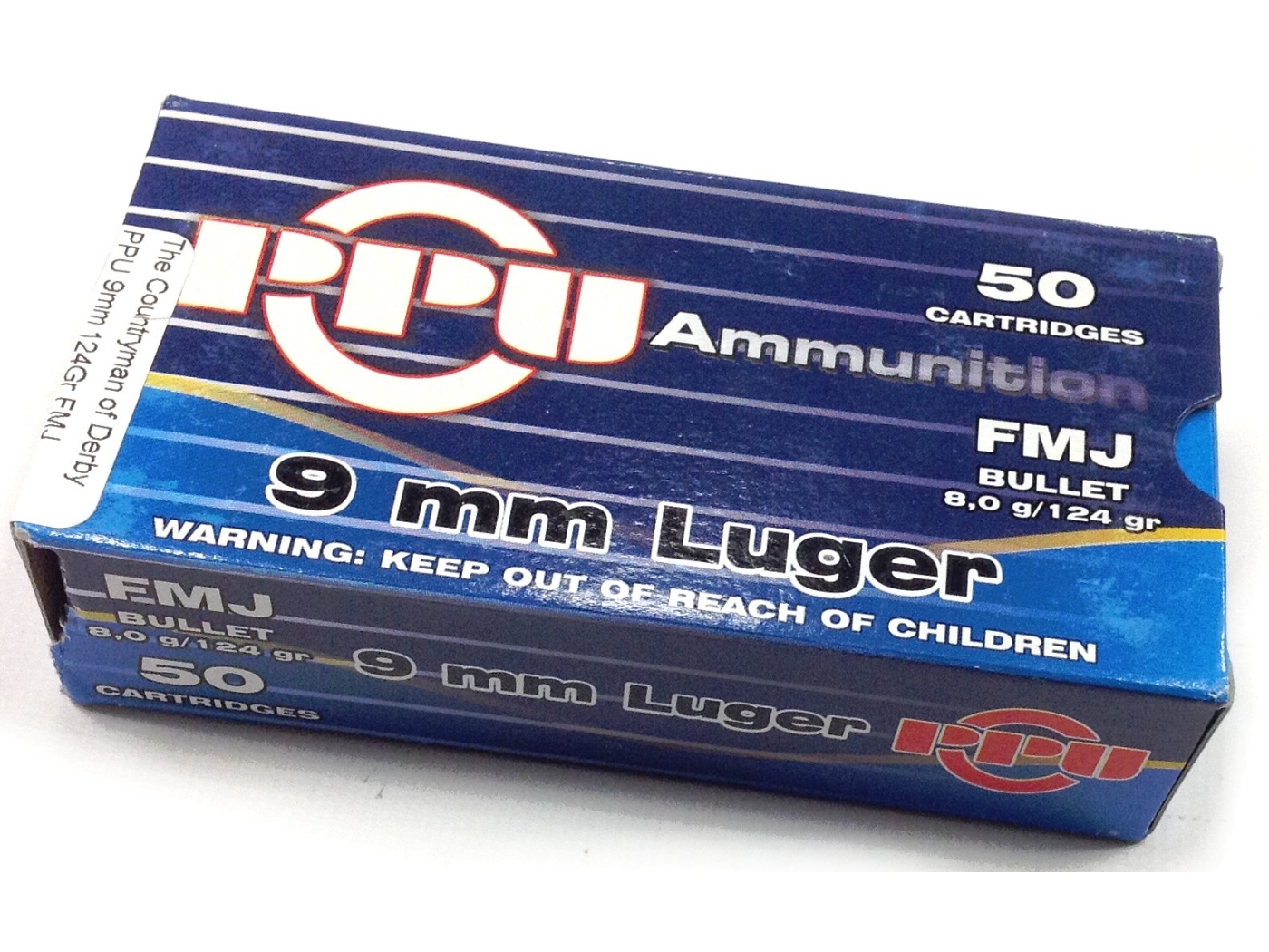 PPU Prvi Partizan 9mm 124gr FMJ Ammunition