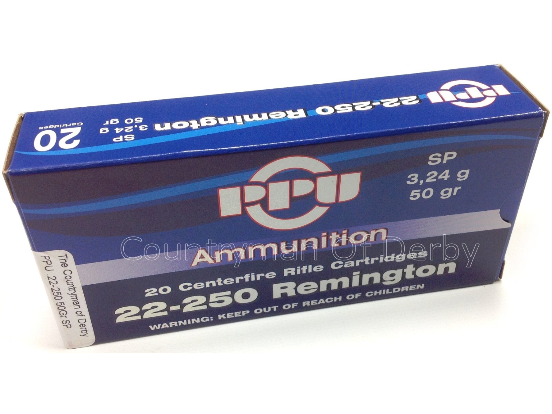 PPU Prvi partizan .22-250 50gr SP Ammunition