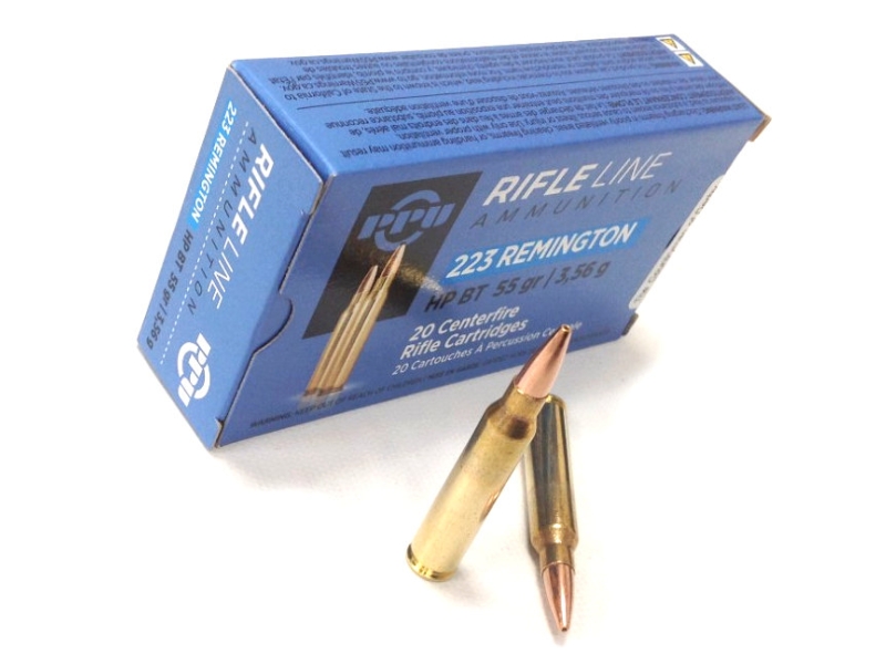 ppu .223 55gr hp bt ammo