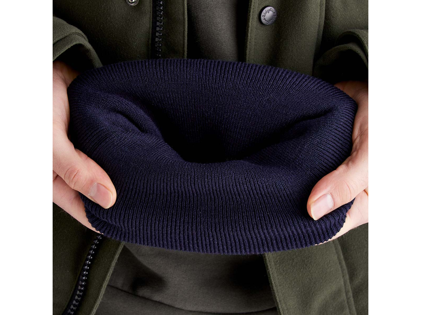 fine knitted navy beanie ridgeline heritage