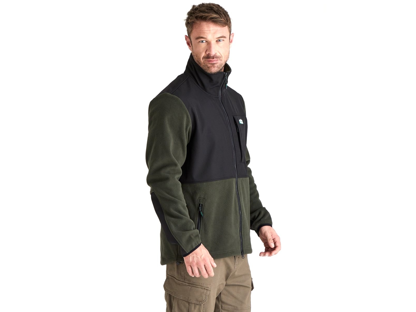 hybrid fleece deep forest jacket