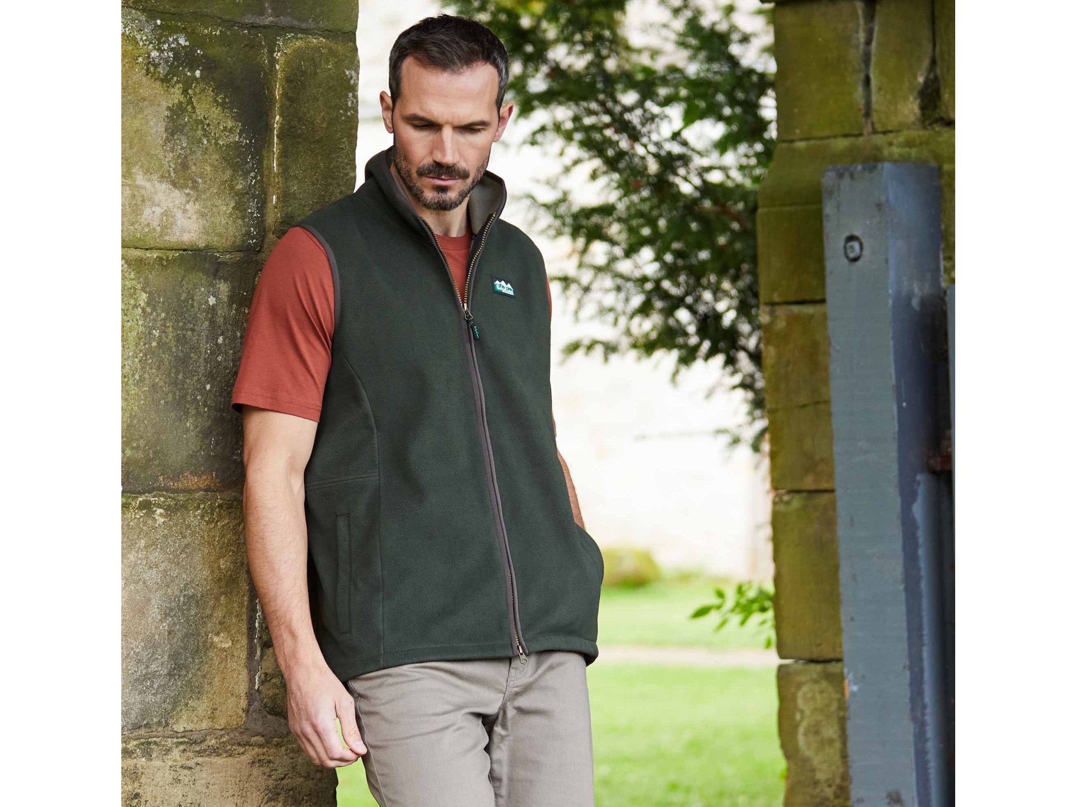 ridgeline deep forest mens kodiak fleece gilet