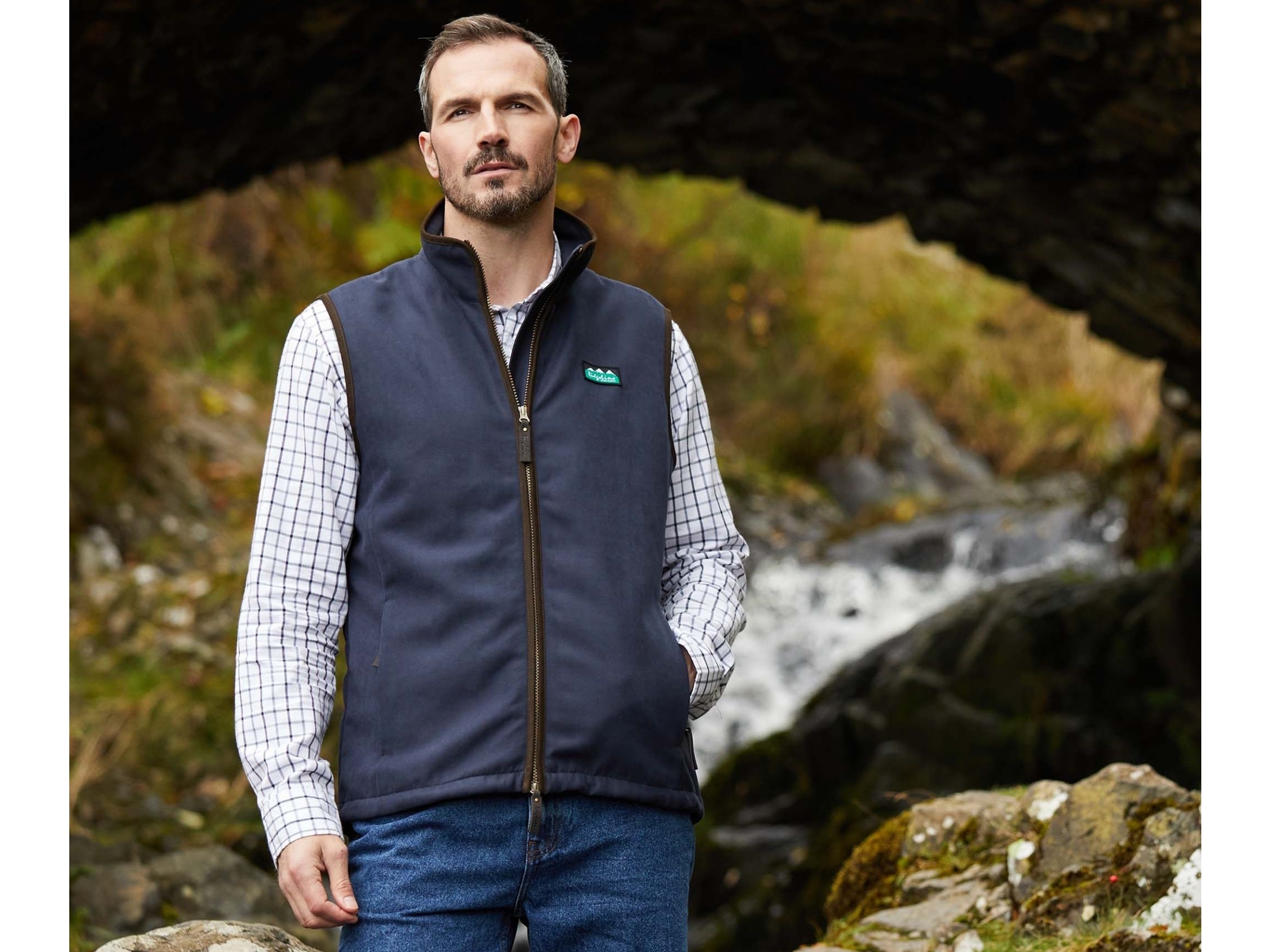 ridgeline mens monarch moleskin gilet navy