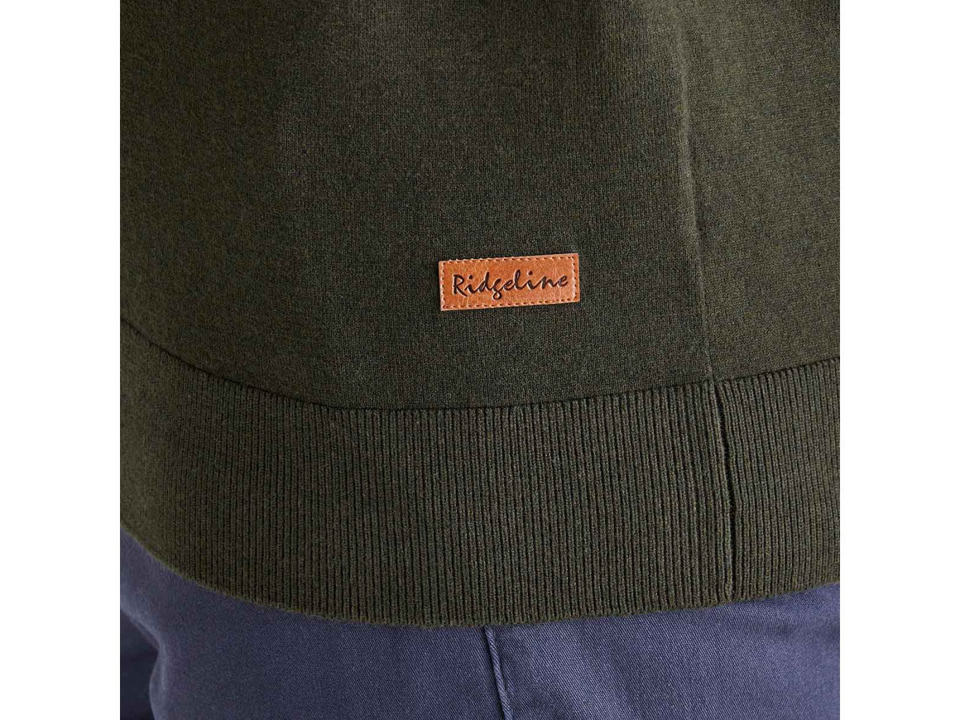 mens hartland crew neck jumper deep forest ridgeline