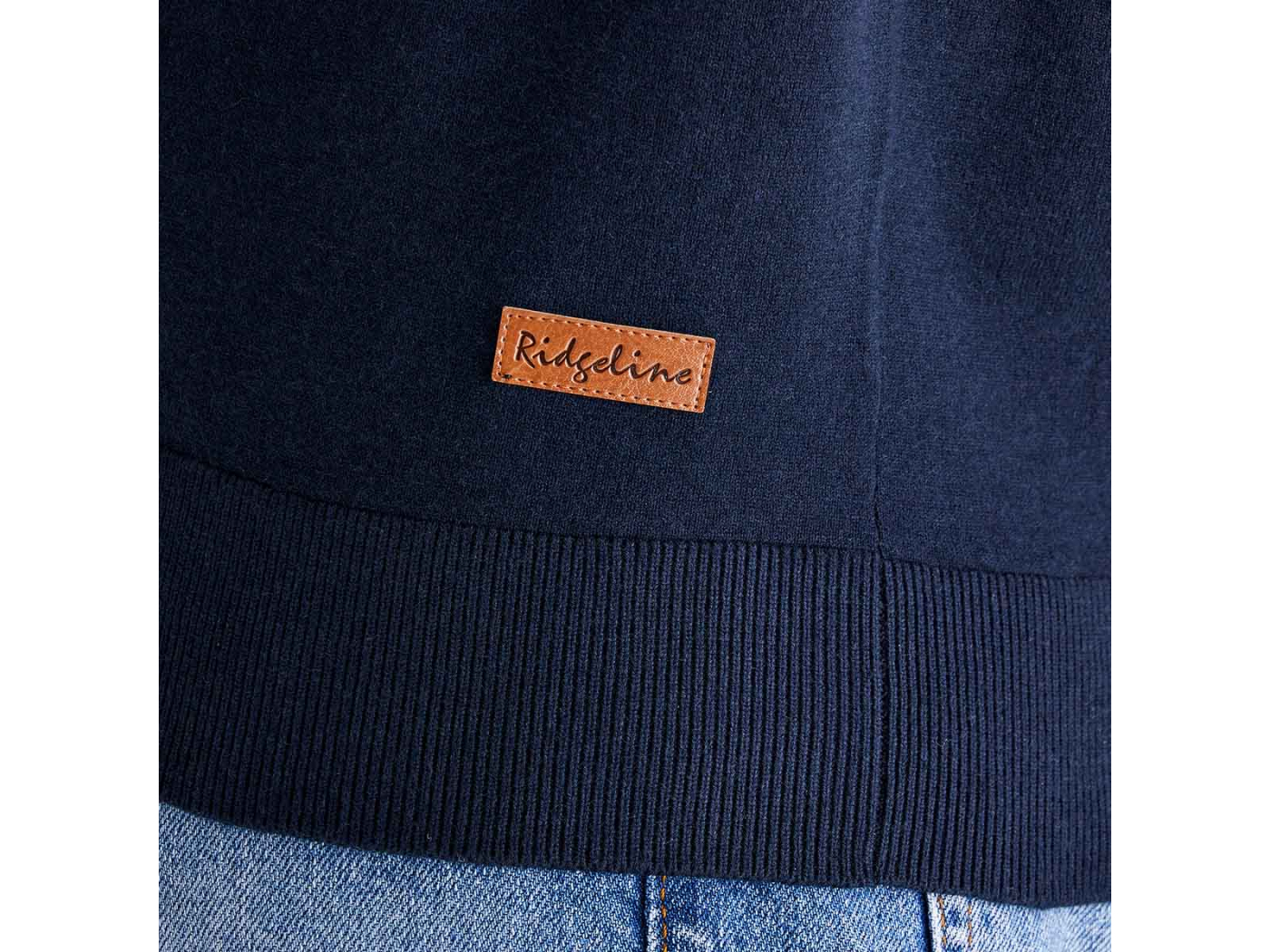 mens hartland crew neck jumper ridgeline navy