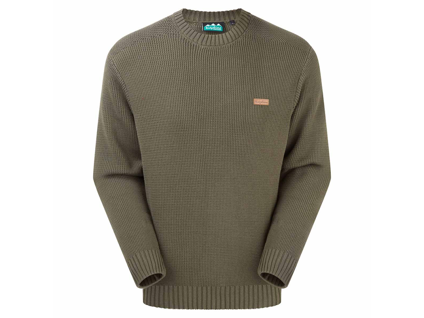 Ridgeline Mens Journeyman Knit Jumper Moss Main Image ridgeline journeyman mens knitted jumper moss