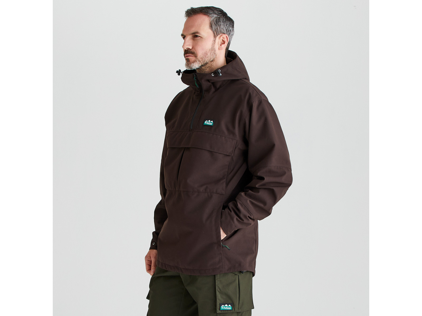 mens ridgeline smock cambrain deep bark