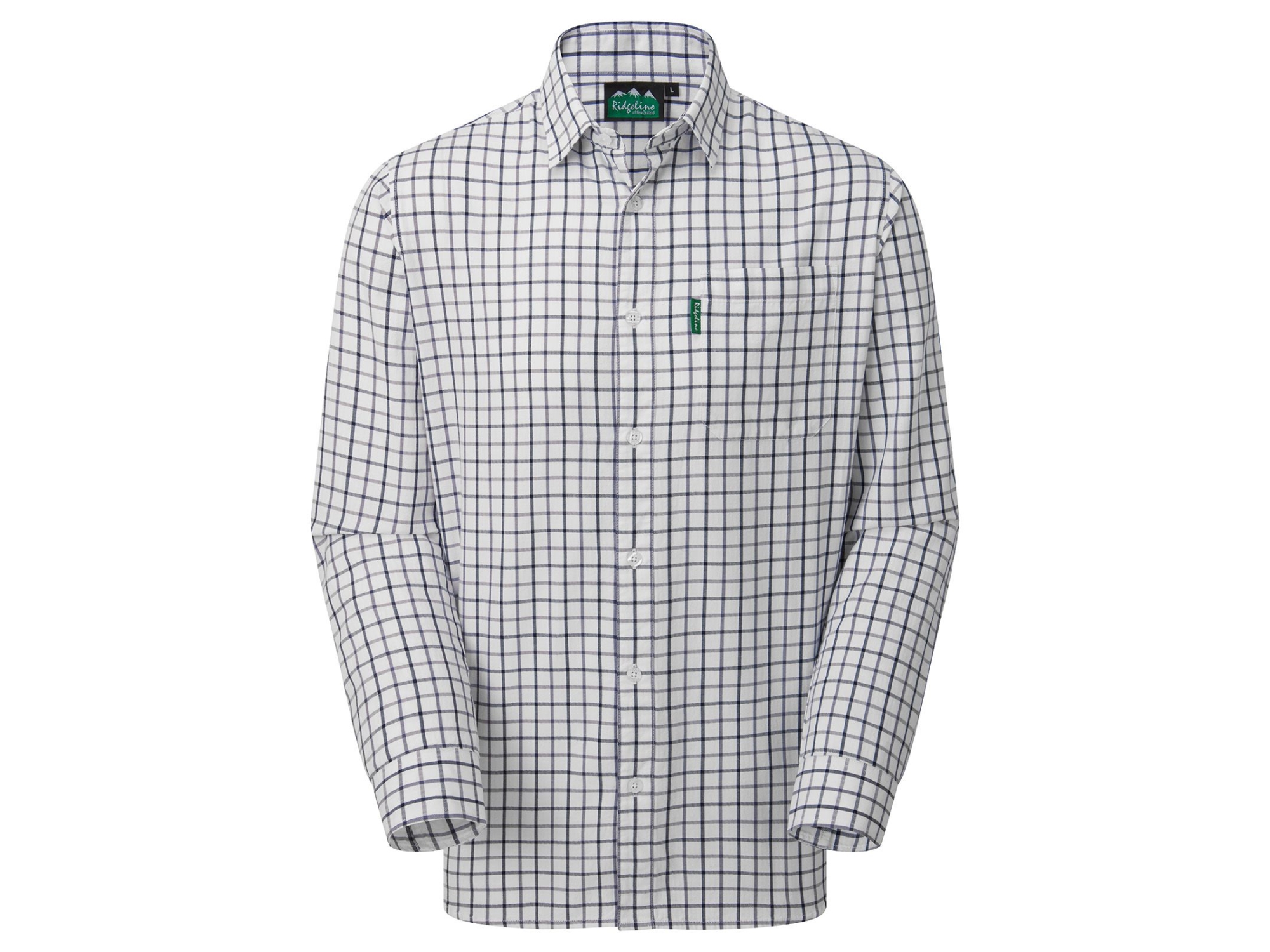 ridgeline mens checked shirt navy / storm