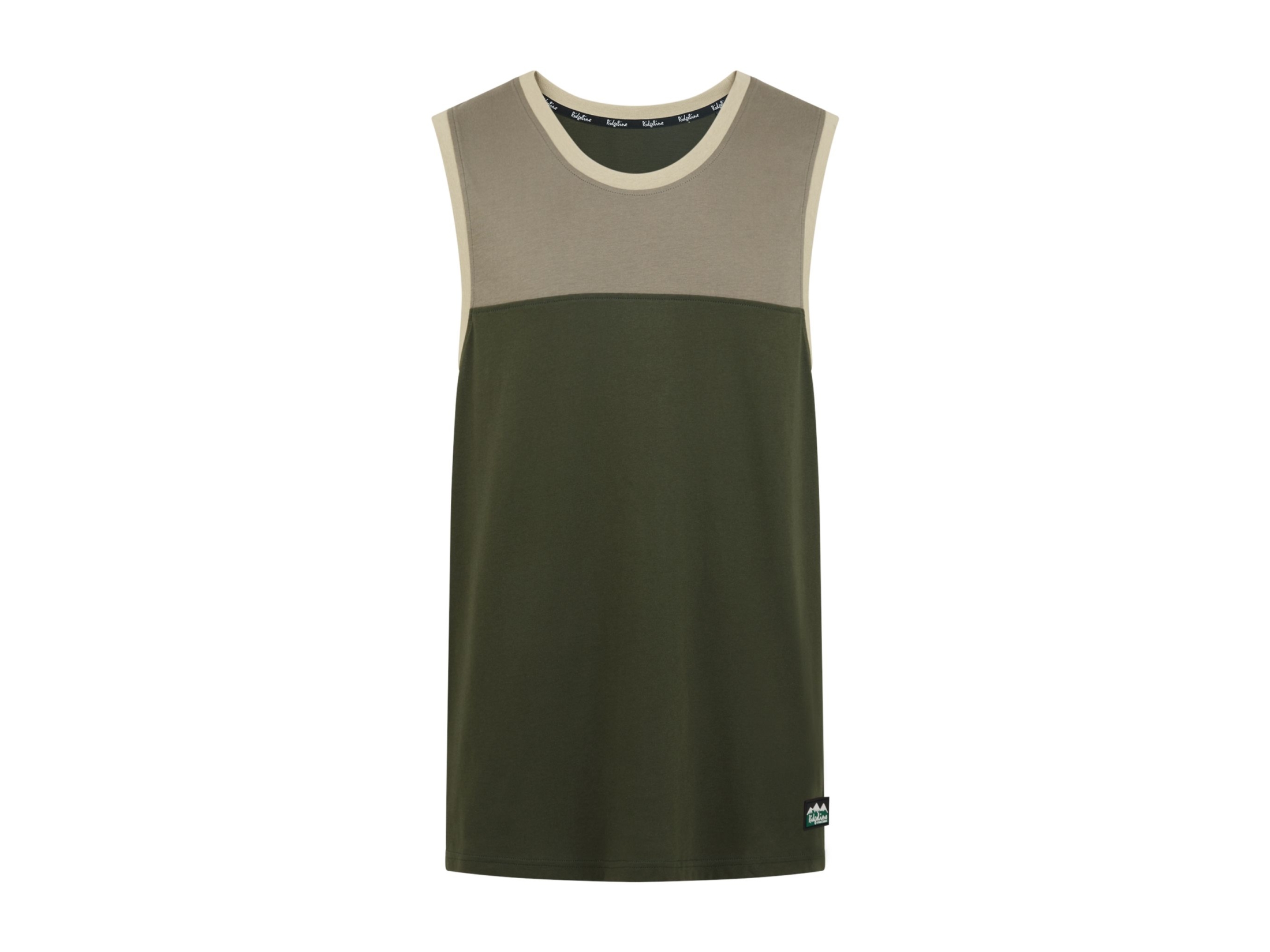 Ridgeline Mens Backslider Singlet Top Olive Multi Main Image ridgeline backslider singlet olive multi