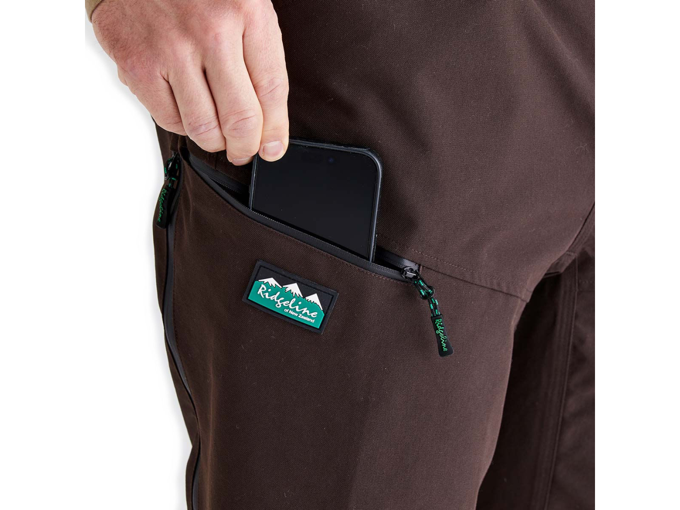 ridgeline mens cambrian trousers deep bark waterproof