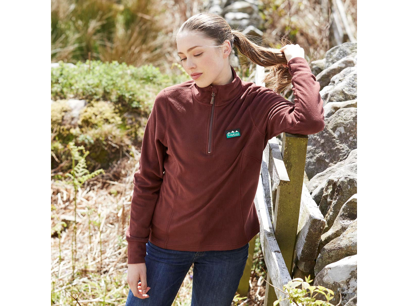 ridgeline narvik ladies fleece oxblood