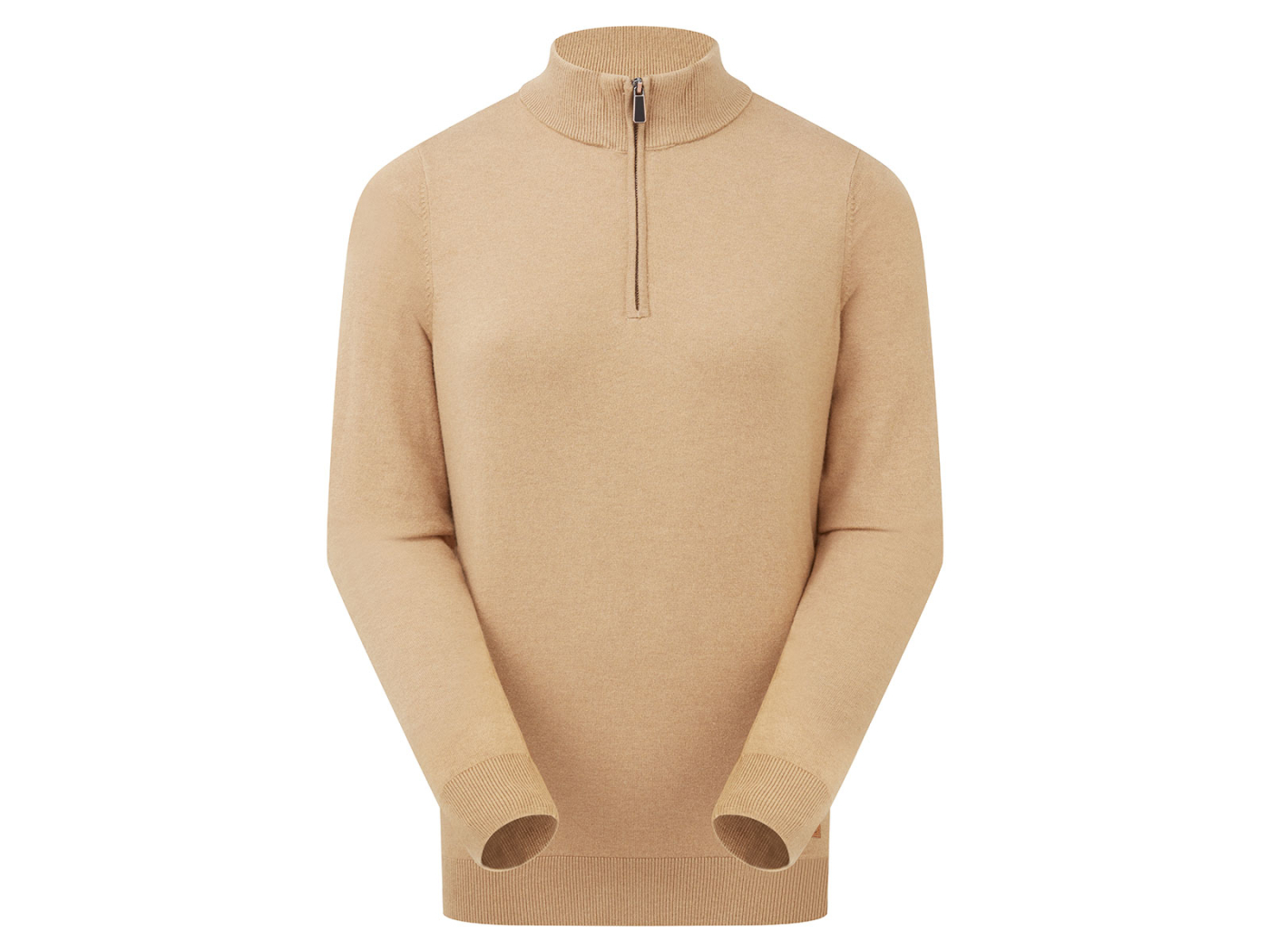 Ridgeline Womens Melford 1/4 Zip Jumper Sienna Main Image ridgeline ladies melford 1/4 zip knitted jumper sienna