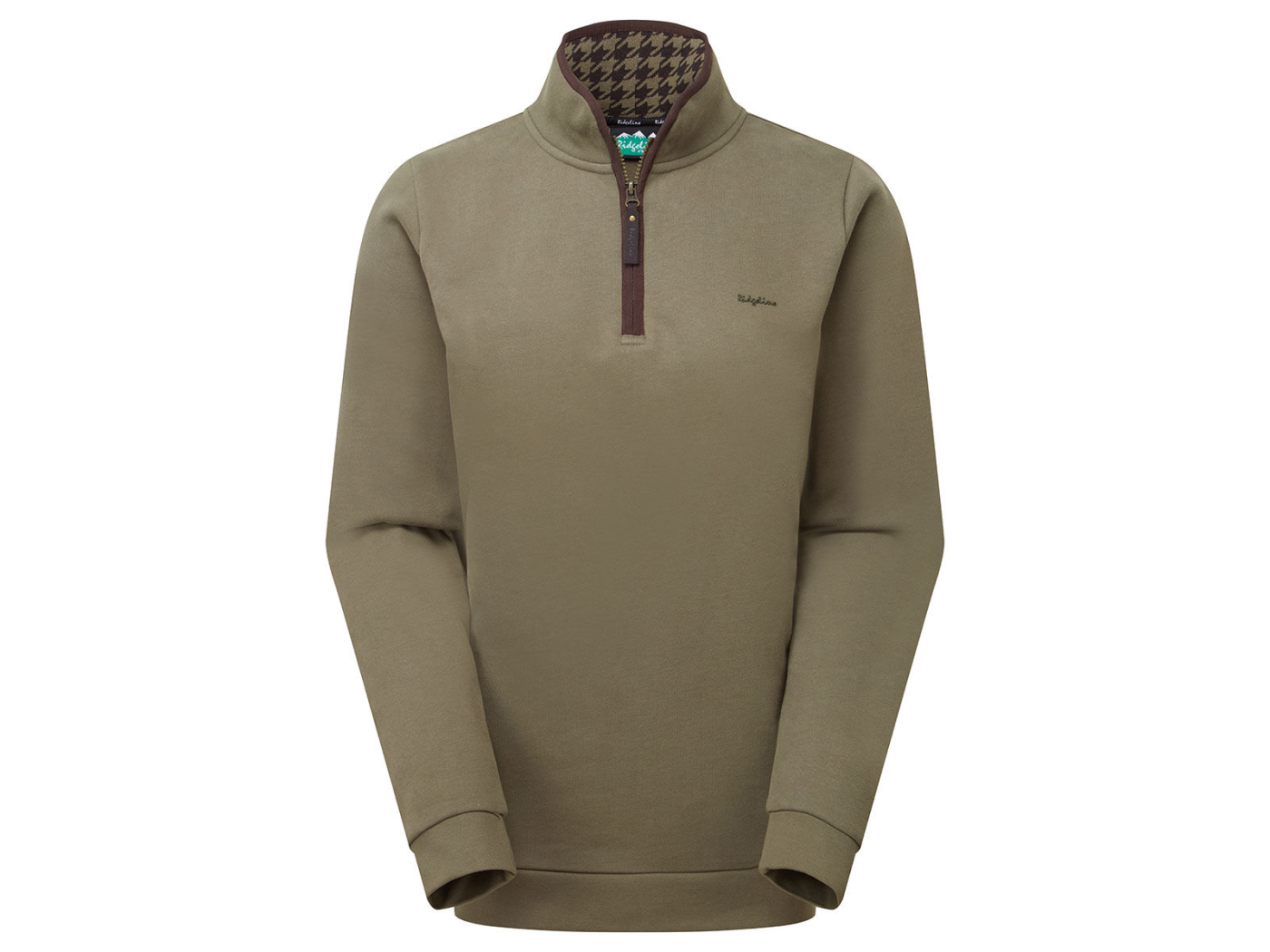 ridgeline ladies smokey olive brancaster quarter zip