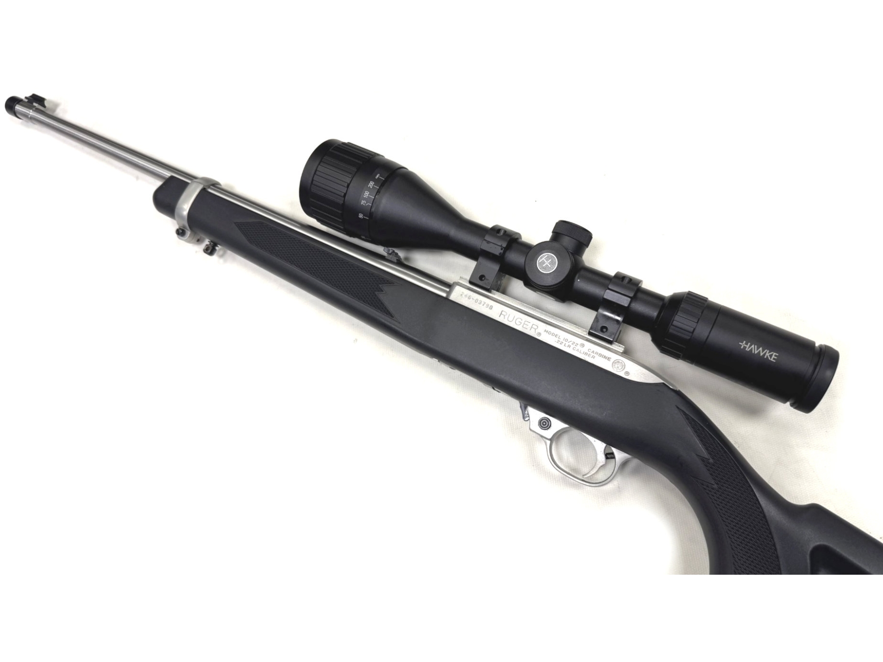 ruger 10/22 synthetic stainless 22 lr used