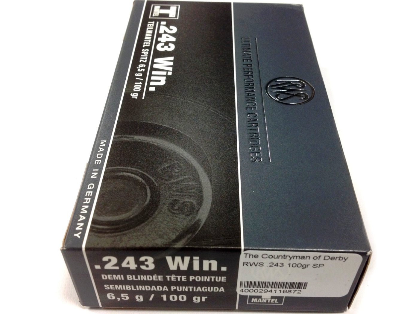 RWS .243 100gr SP Soft Point Ammunition