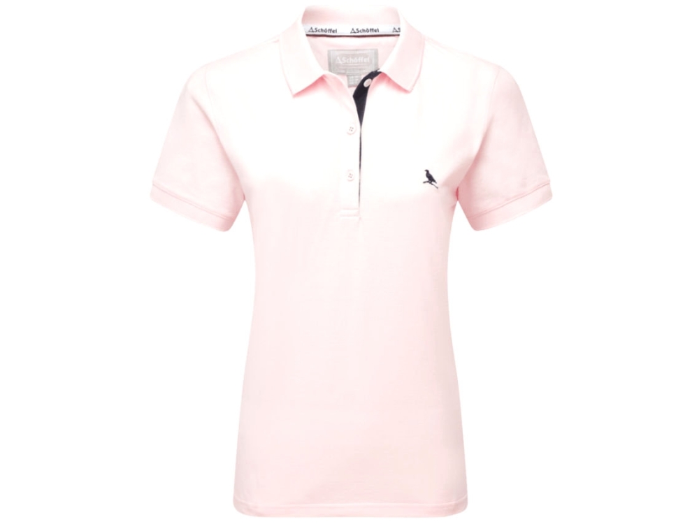 schoffel st ives polo shirt pale pink