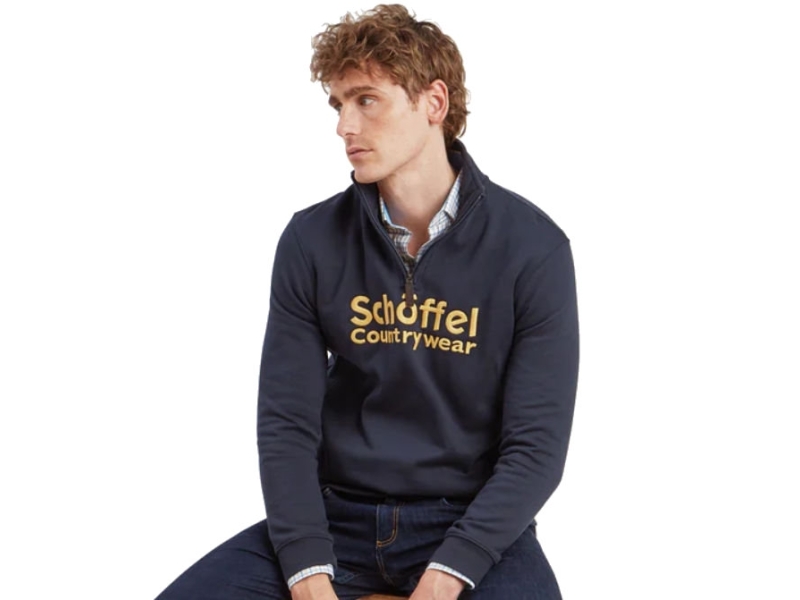 schoffel bude navy jumper