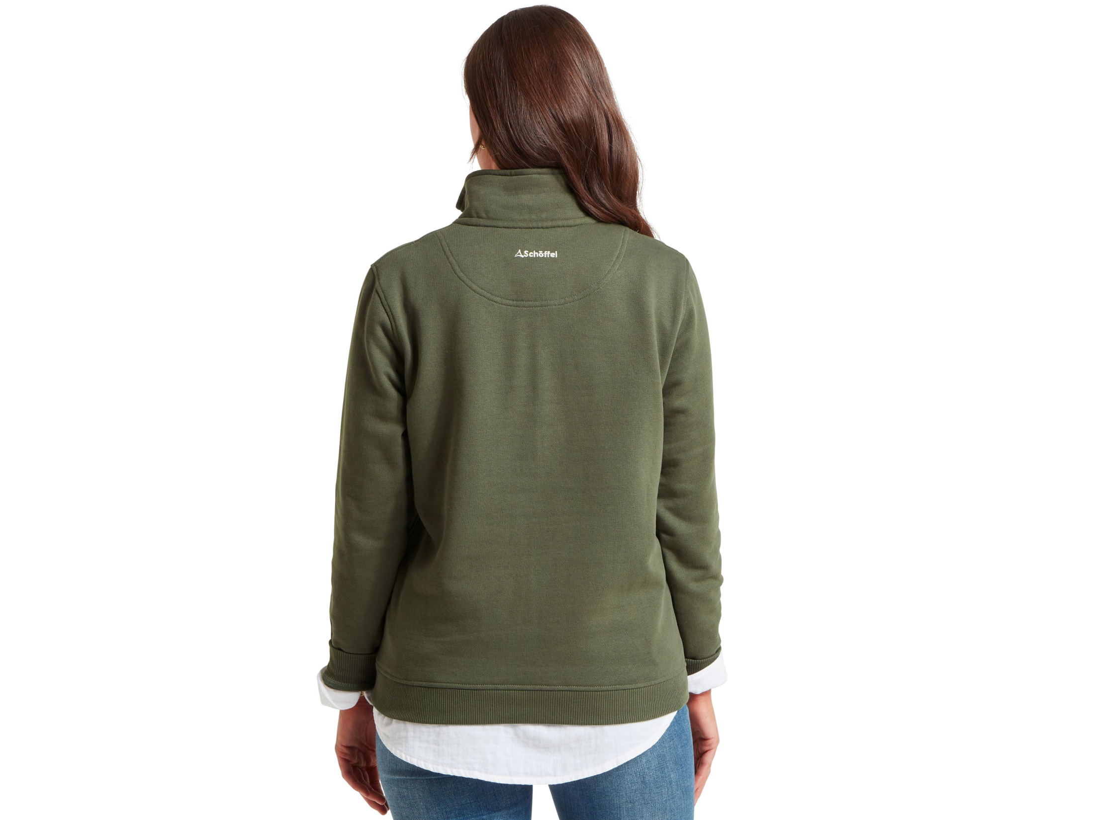 schoffel st agnes green quarter zip beetle green