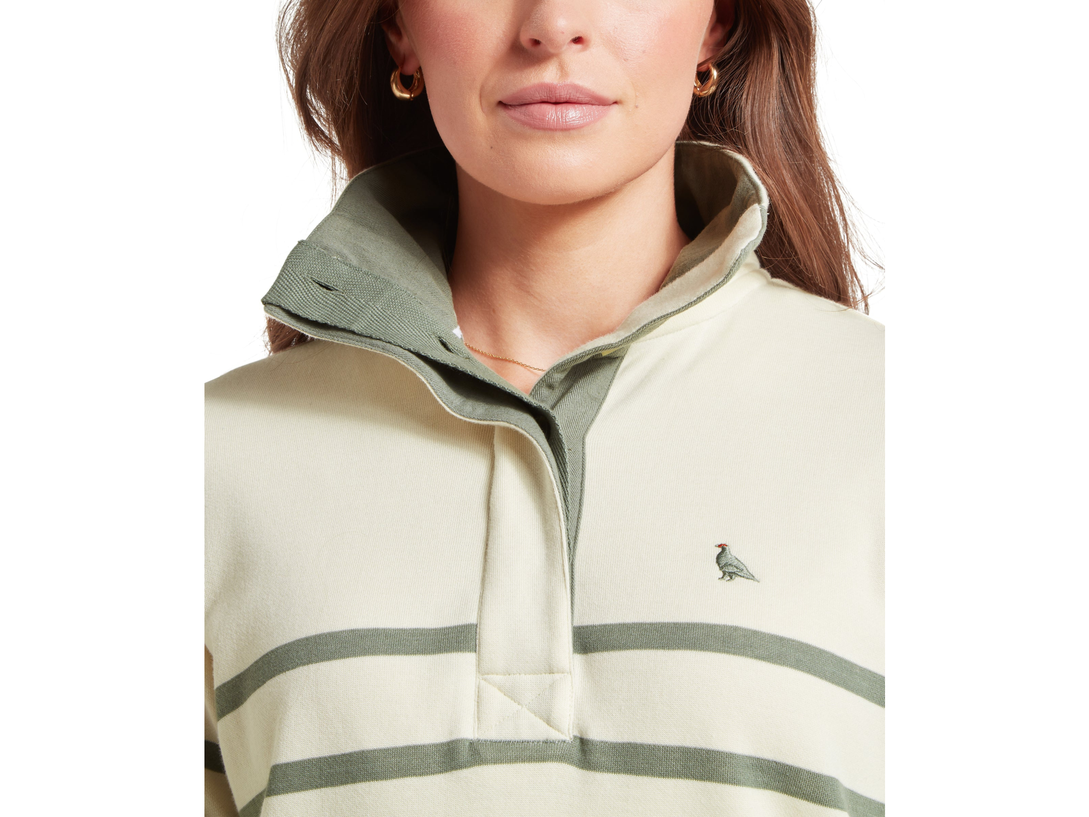 sandown schoffel pale stone sweatshirt agave green