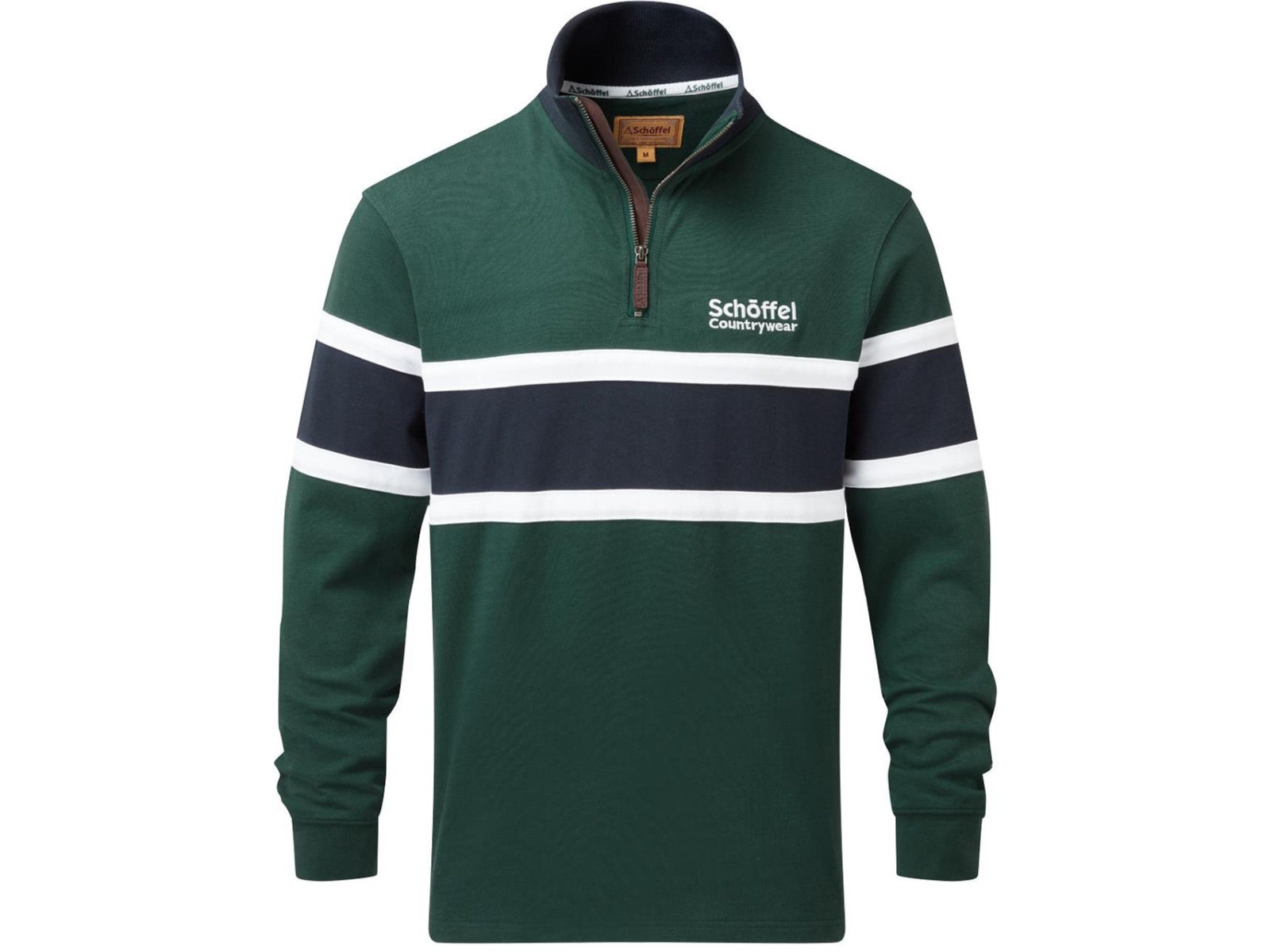 schoffel exmouth heritage pine green 1/4 zip