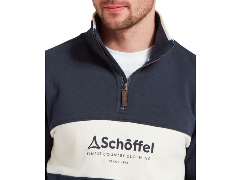 schoffel trencrom navy 1/4 zip jumper