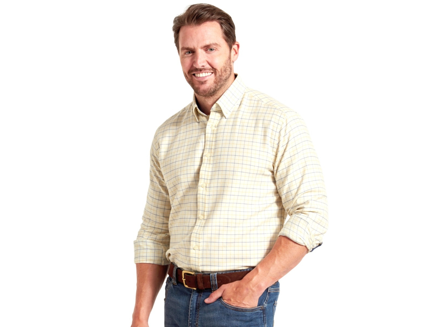 schoffel aldeburgh mustard shirt