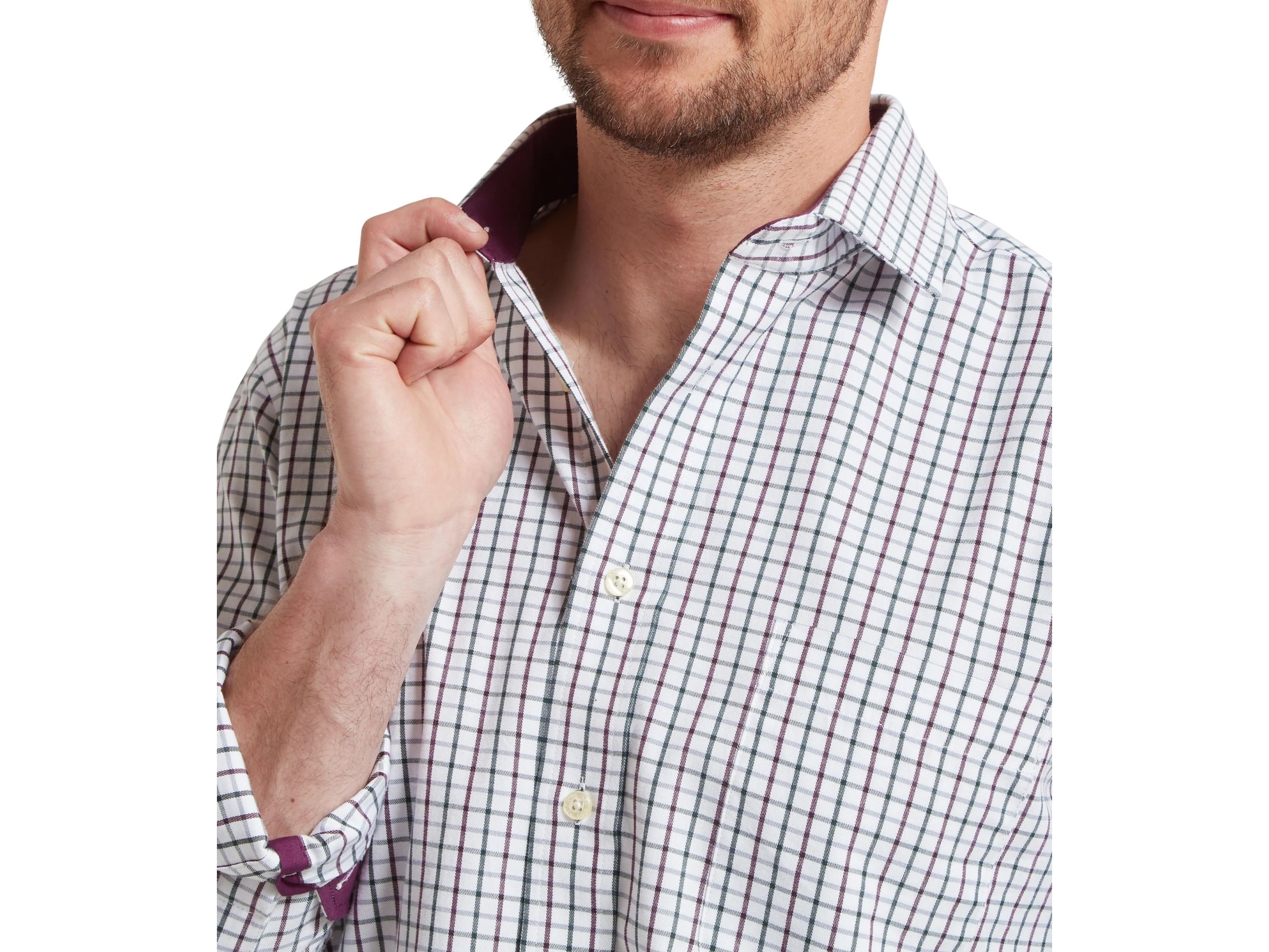 plum botanical green mens shirt