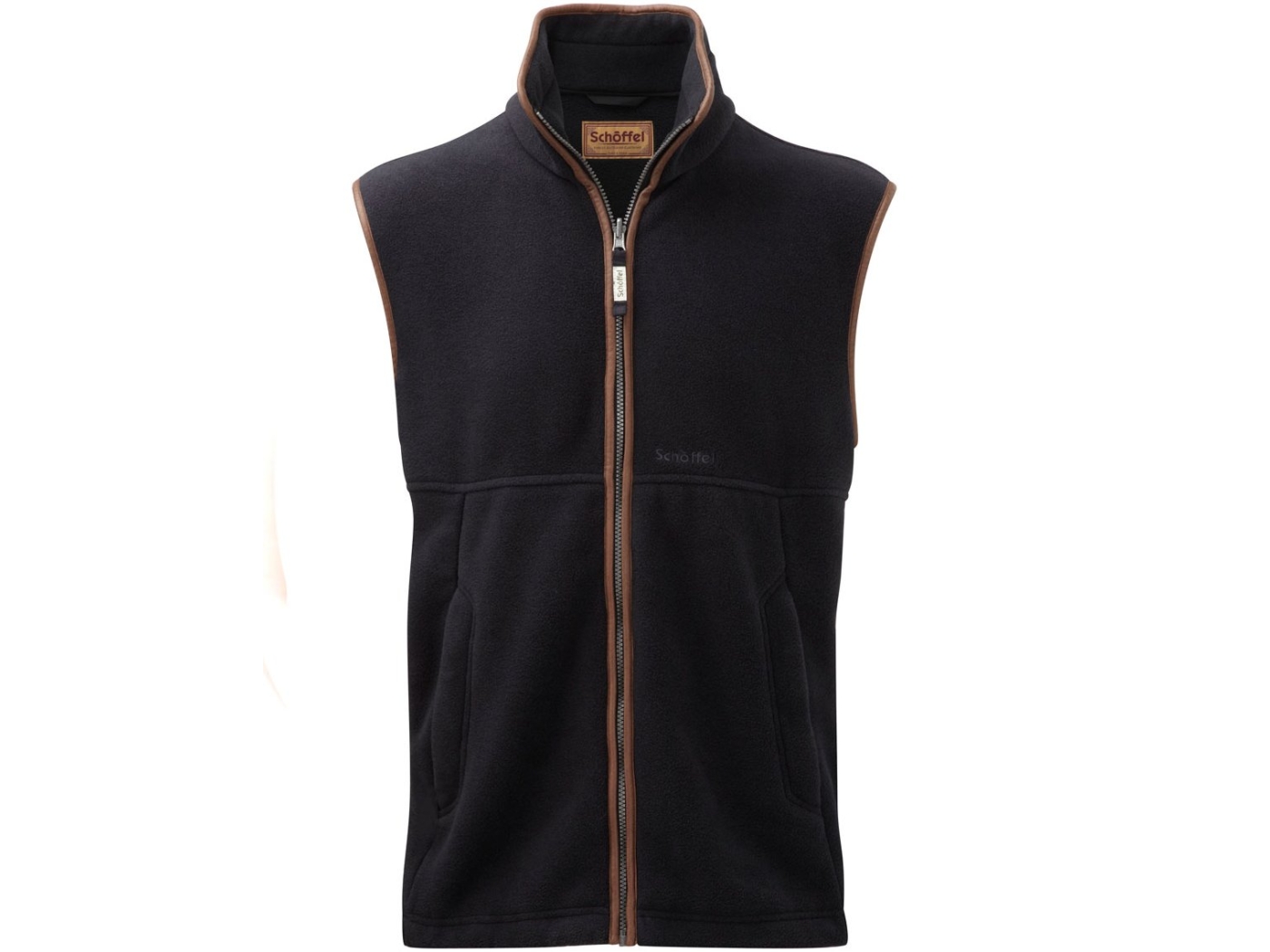 Schoffel Oakham Fleece Gilet In Gunmetal Black