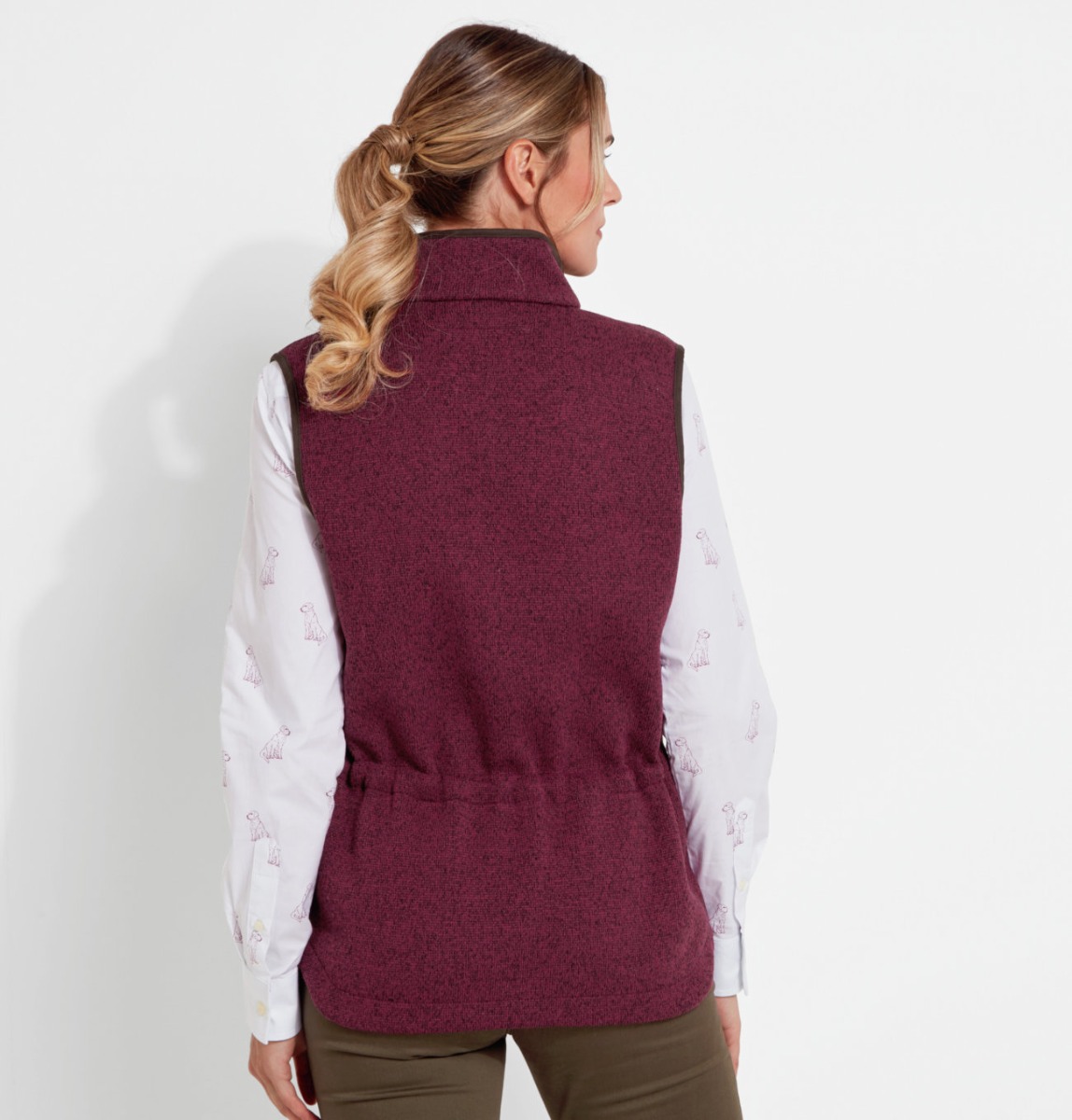 schoffel ashton mulberry knitted gilet ladies