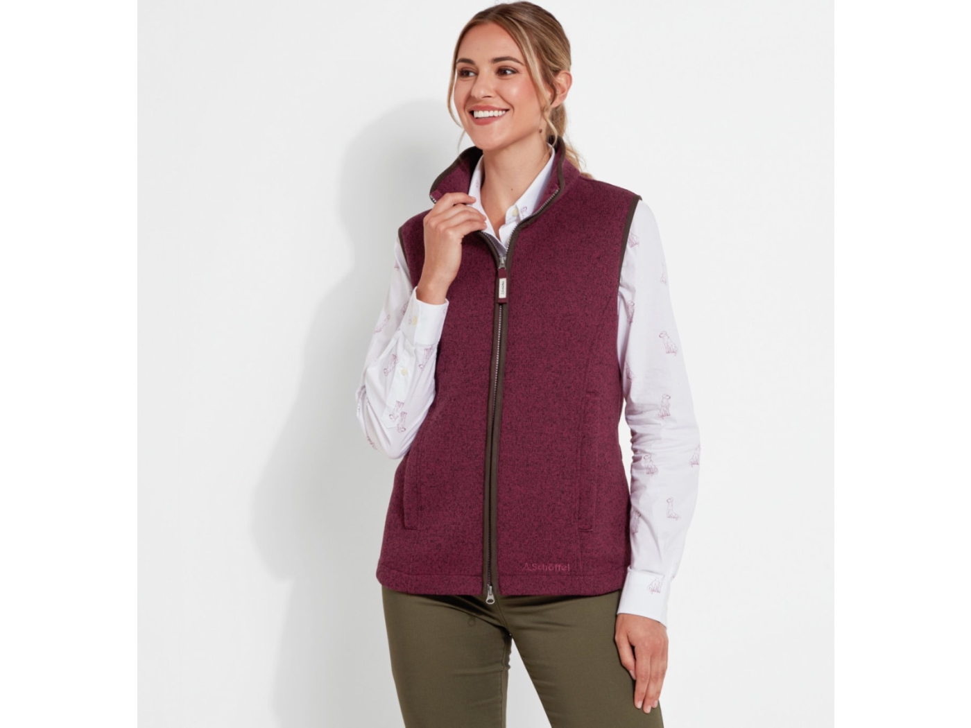 schoffel ladies ashton gilet mulberry