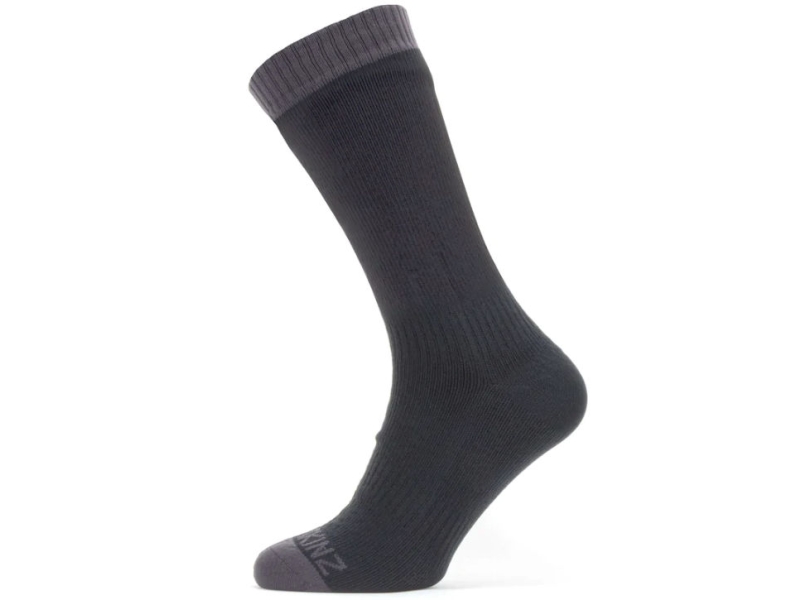 sealskinz waterproof warm weather mid length grey black socks