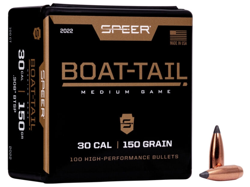 Speer .30 Cal .308 Boat-Tail Soft Point BTSP Bullet Heads 2022