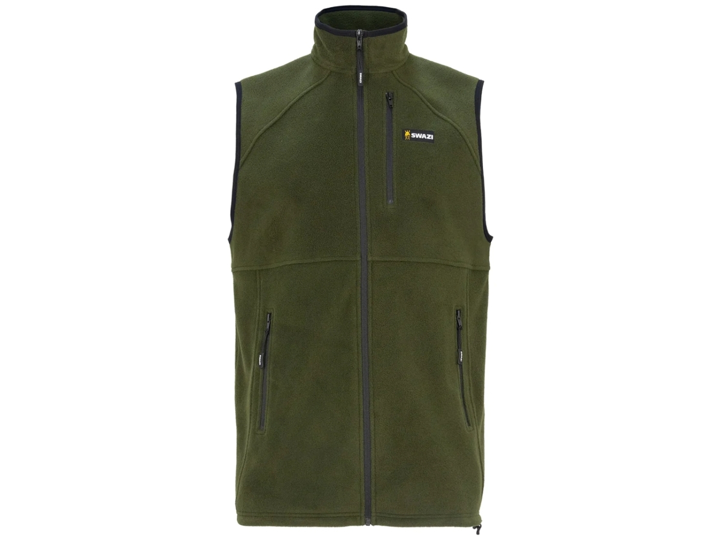 swazi sherpa vest olive fleece gilet