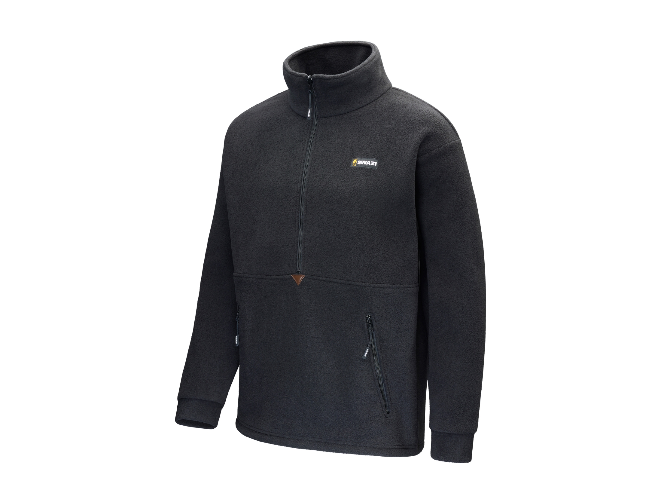 Swazi Doughroaster Fleece Top Black Main Image black swazi fleece doughroaster