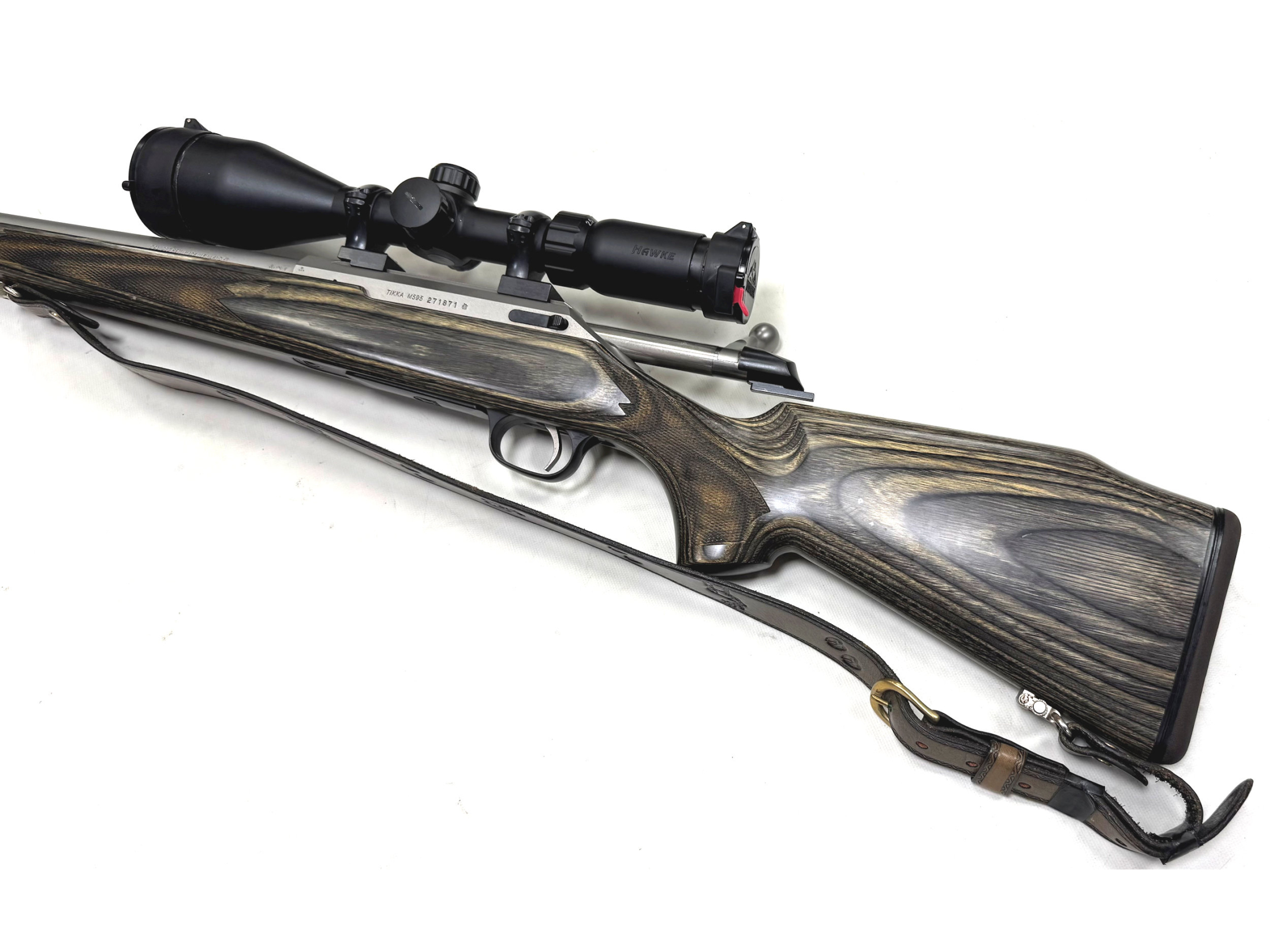 tikka m595 .222 synthetic stainless used