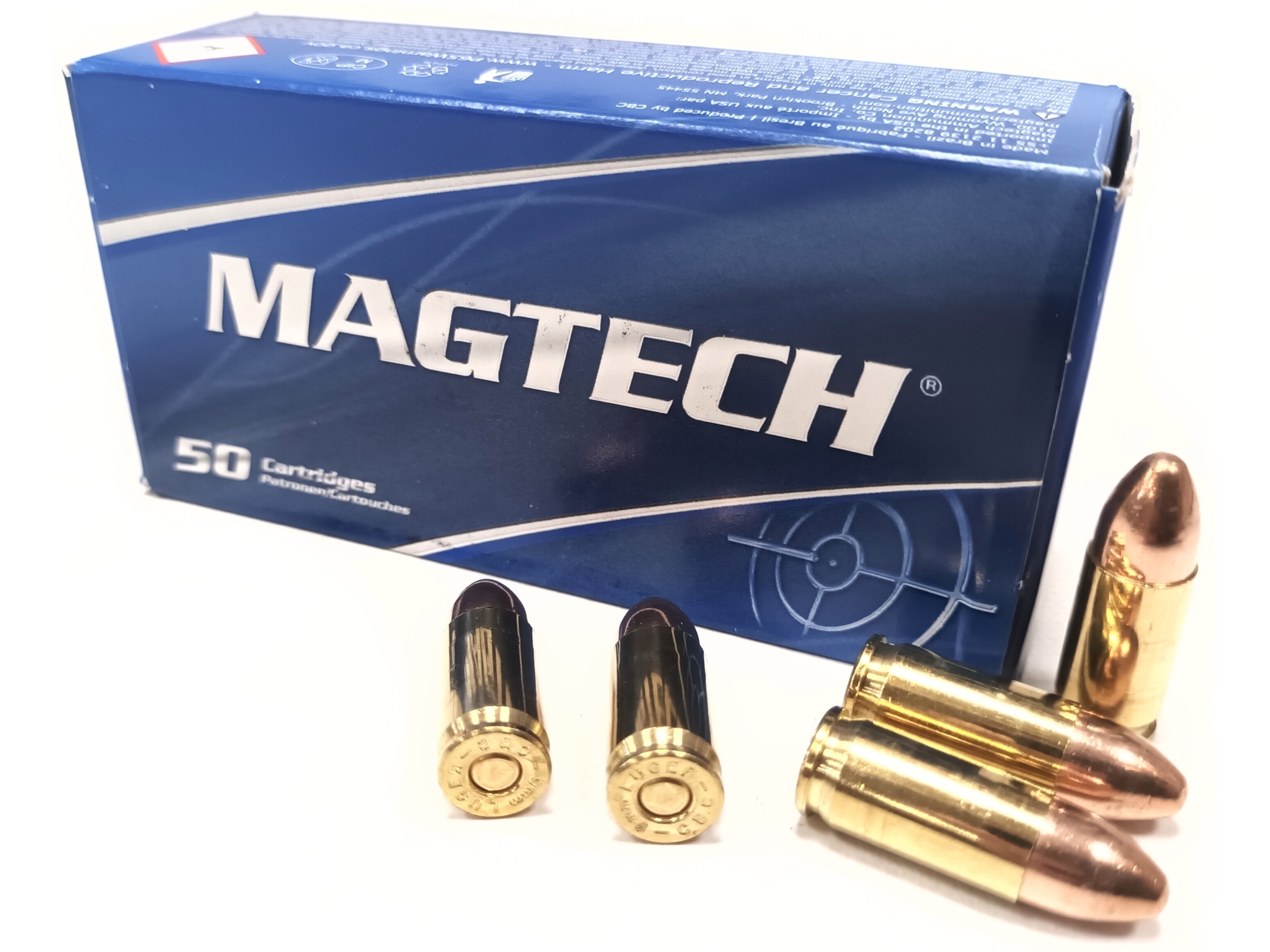 Magtech 9mm Luger 124gr FMJ 9B Ammunition Main Image Magtech 9mm Luger 124gr FMJ 9B Ammunition