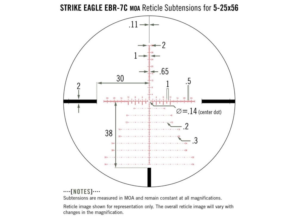 vortex strike eagle ebr-7c ffp 5-25x56 rifle scope