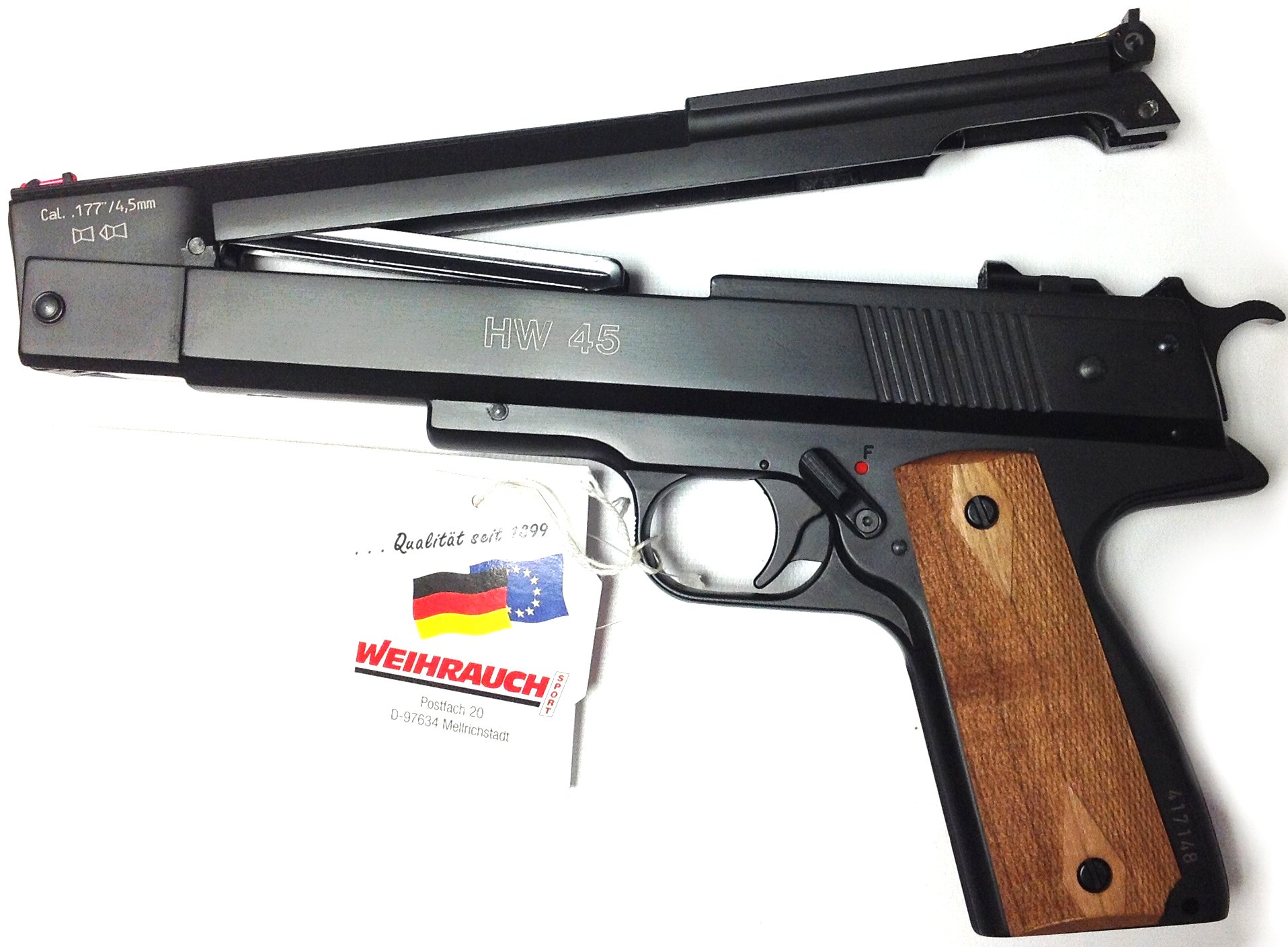 Weihrauch HW45 .177 Over-Lever Air Pistol