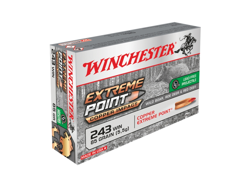 winchester .243 extreme point copper impact 85gr ammo