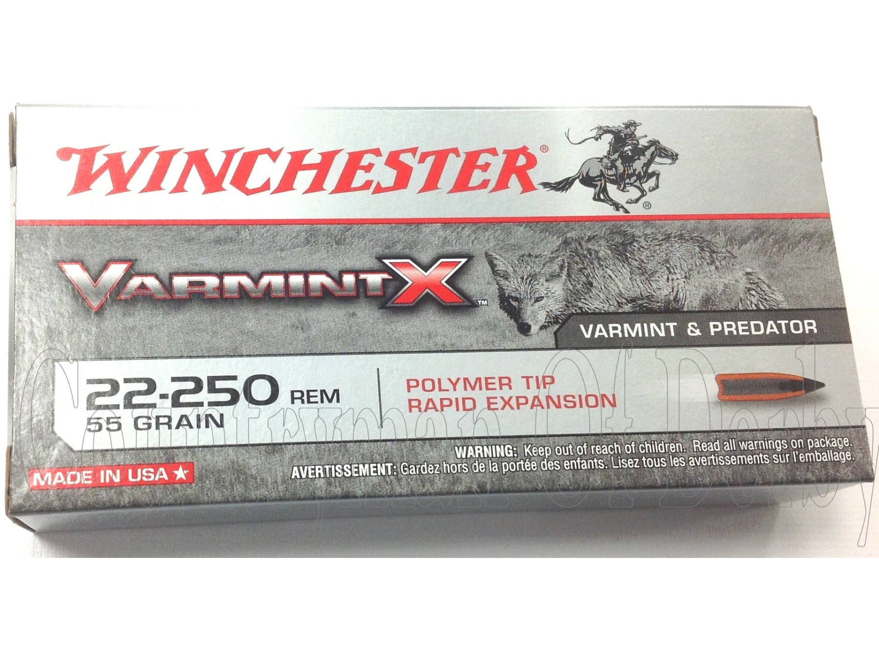 Winchester .22-250 55gr Varmint X Ammunition