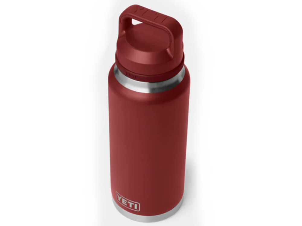 yeti red stag 36oz rambler chug cap leakproof
