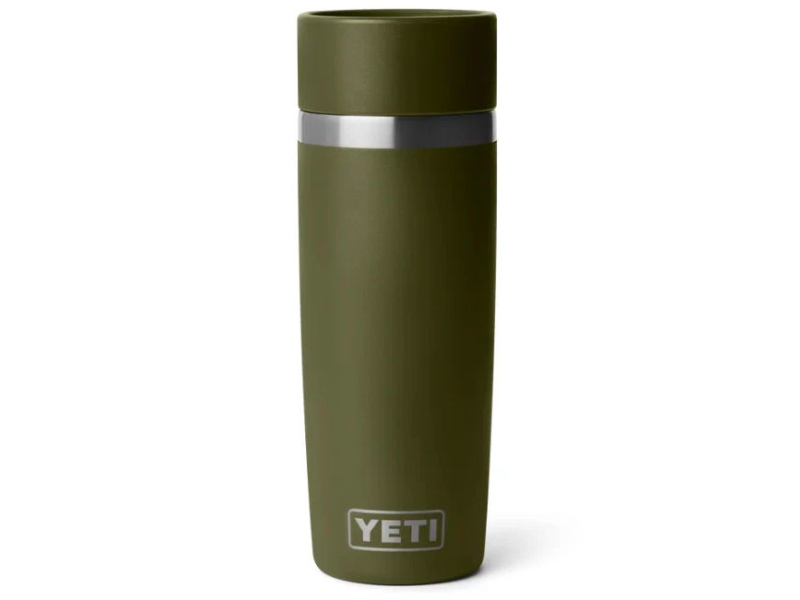 yeti rambler 16oz travel bottle commuter cap olive/king crab orange