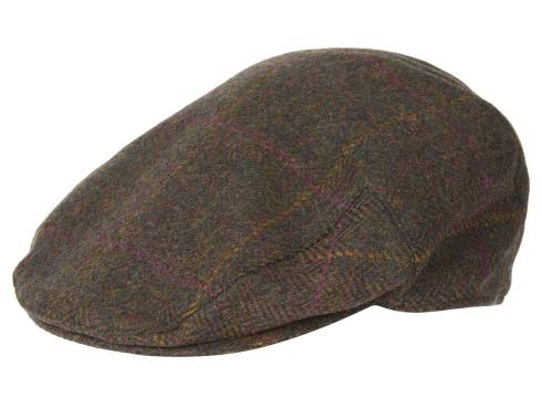 barbour crieff flat cap olive purple yellow