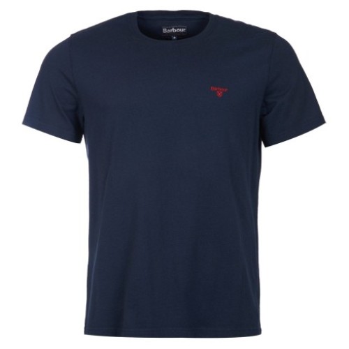 barbour essential sports t shirt navy