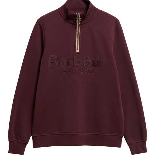 Image Of Barbour Ladies Cynthia Half Zip Sweatshirt Fig barbour ladies cynthia half zip sweatshirt fig