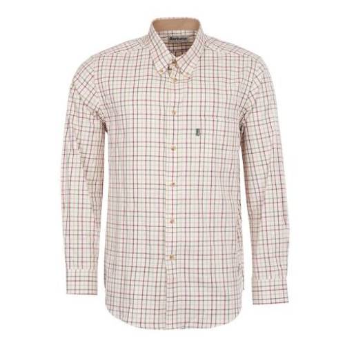 Barbour Sporting Tattersall Red&Khaki Checked Shirt