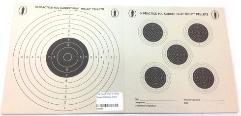 20 x Bisley 14cm Double Sided Paper Targets