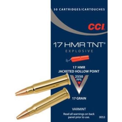 CCi .17 HMR TNT Jacketed Hollow Point Ammunition 0053